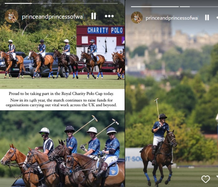 Prince William Pole kick Cup when Kate Middleton jumps the game