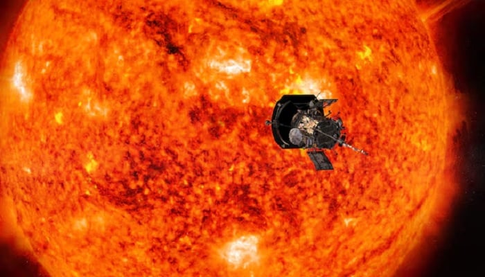 A 2018 artist concept shows the Parker Solar spacecraft Probe flying to Suns' outer atmosphere, called a crown, on a mission to help scientists learn more about the sun. —Reuters/Archive