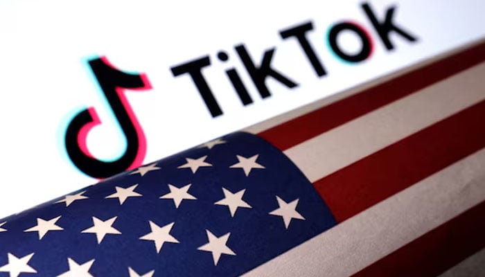 The American flag is placed in a Tiktok logo in this illustration taken on March 20, 2024. - Reuters