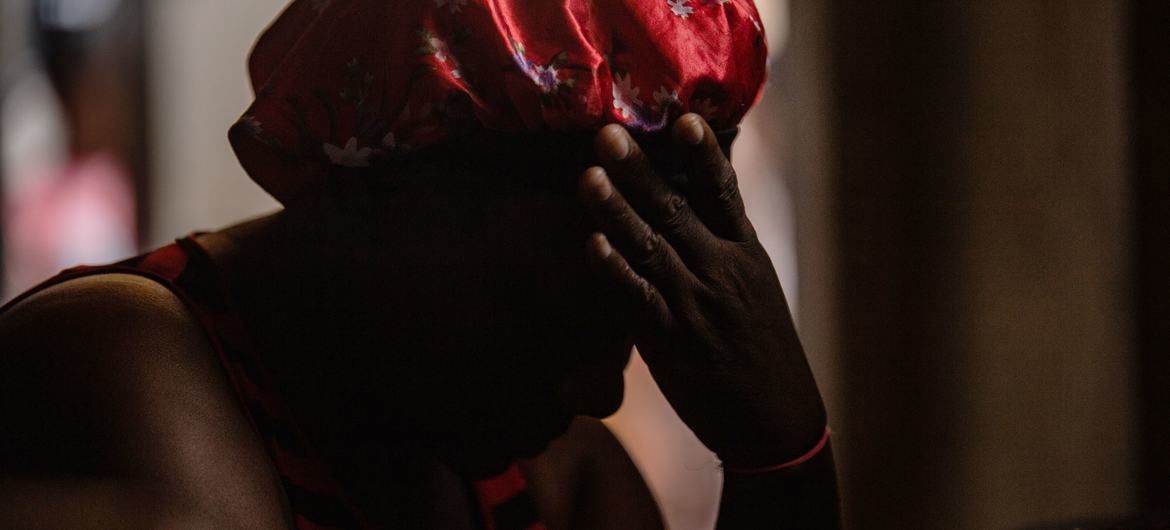 A rape survivor rests on a site for internally displaced people in Port -au -Prince. A rape survivor rests on a site for internally displaced people in Port -au -Prince.