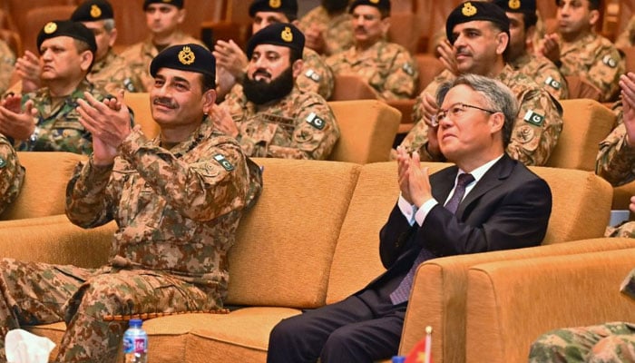 The Coas Campo Marshal, also Munir, attends the 98th anniversary of the China Popular Liberation Army (PL) on GHQ on August 1, 2025. - ISPR