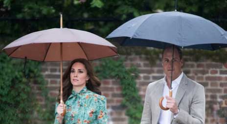 Before Meghan: How Harry was standing next to William and Kate in the rain