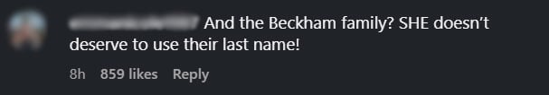 Nicola Peltz told him to drop the name of Beckham after the renewal of vote to the in -laws