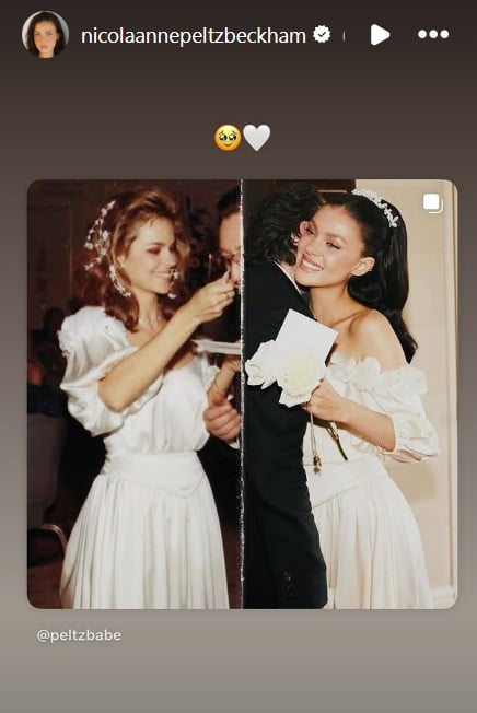 Nicola Peltz rework his mother's wedding dress for voting votes
