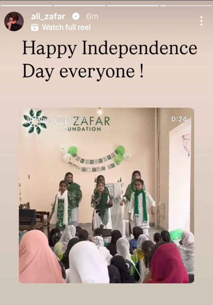 Pop singer Ali Zafars postulates Independence Day. - Instagram/@Ali_zafar