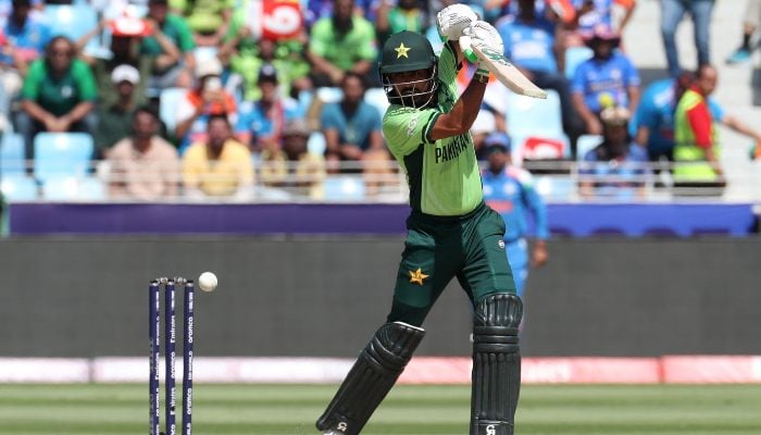 Babar Azam in Action against India during the Trophy of Men's Champions ICC, Dubai International Stadium, Dubai, United Arab Emirates, February 23, 2025. - Reuters