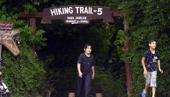 A view of the hikers left Trail 5 after reopening when the capital administration closed every day of hiking, pairs of trails, due to the recent torrential rain. - INP/File