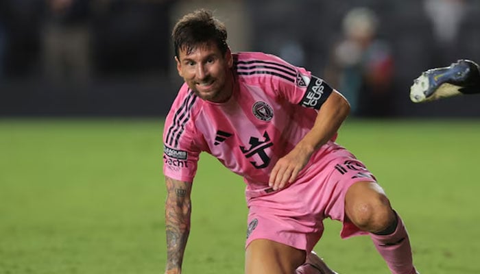 Inter Miami CF The striker Lionel Messi (10) reacts against Atlas FC during the second half of a match of the group's stage of the group in the Chase Stadium. - Reuters/file
