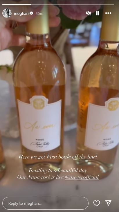 Meghan Markle breaks Instagram hiatus with new pink wine