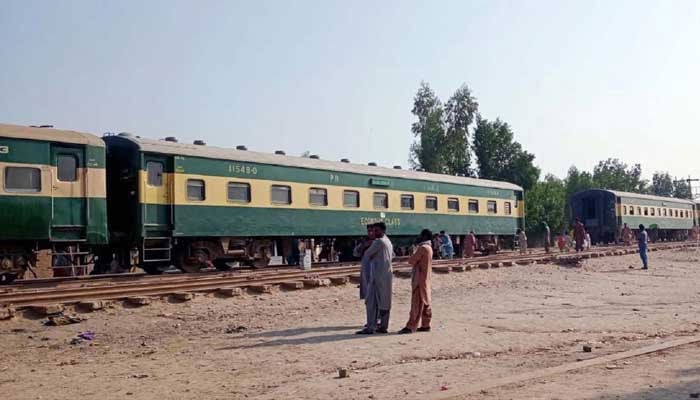The representation image shows people at a railway station in Larkana on November 10, 2022. - PPI