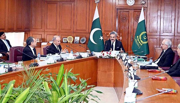 CJP YAHYA AFRIDI presides over the meeting of the Judicial Commission of Pakistan in the Supreme Court of Pakistan on November 5.
