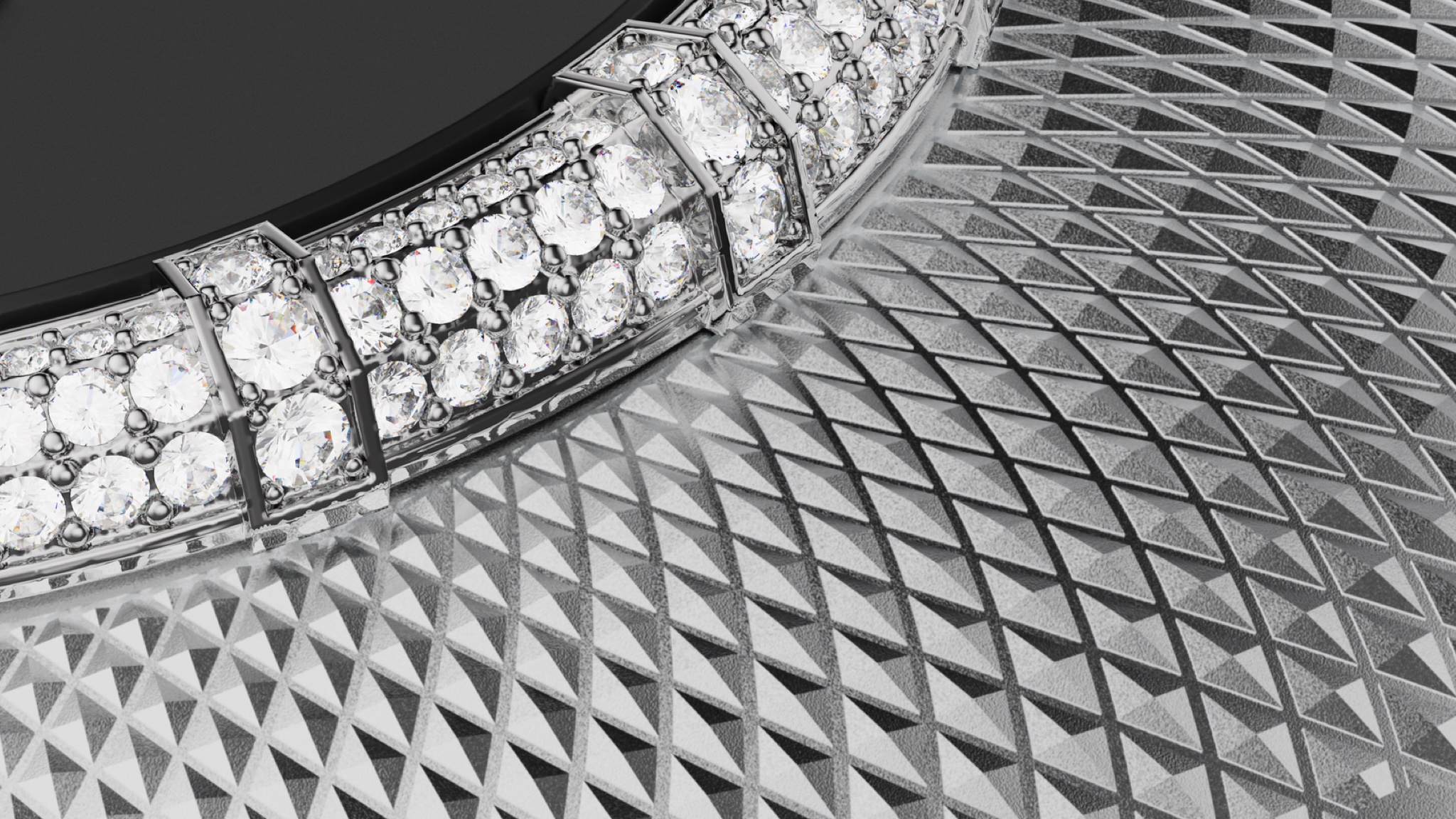 LEWE headphones in ice diamond with white gold and diamonds
