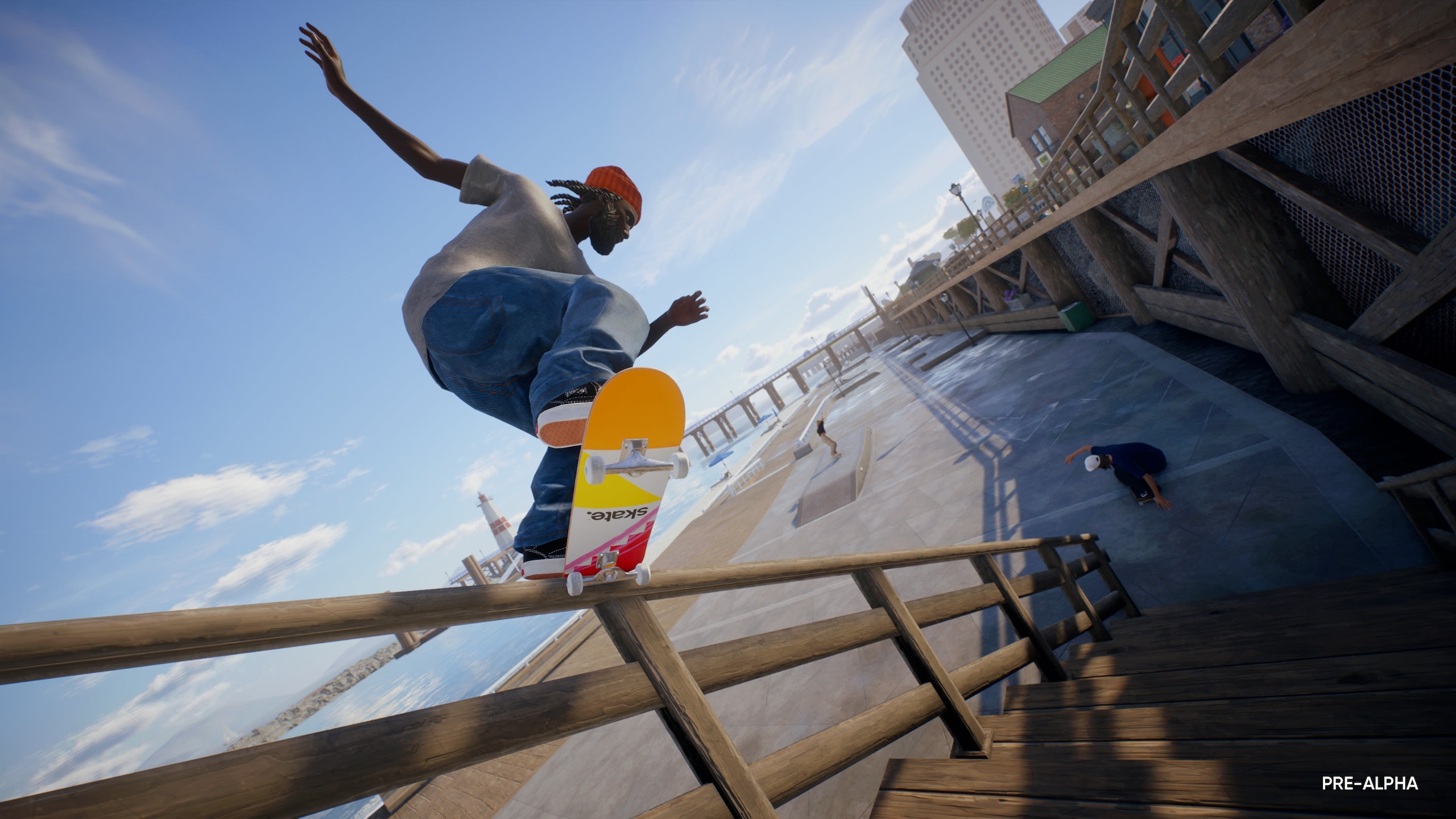 A skatewell is a wooden panel in a coastal area of ​​the promenade