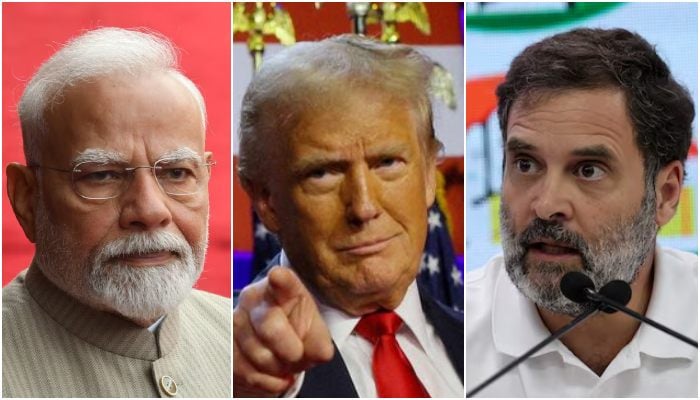 (From left to right) Indian Prime Minister Narendra Modi, the president of the United States, Donald Trump, and the leader of the opposition of the Indies, Rahul Gandhi. - Reuters/file