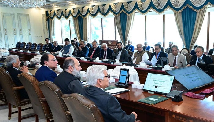 A photo without date of the federal cabinet in Islamabad. - Radio Pakistan/Archive
