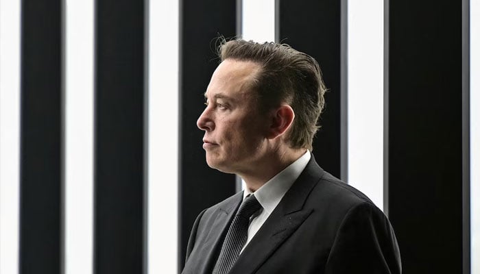 Elon Musk attends the opening ceremony of the new Tesla Gigafactory for electric cars in Gruenheide, Germany, March 22, 2022. - Reuters