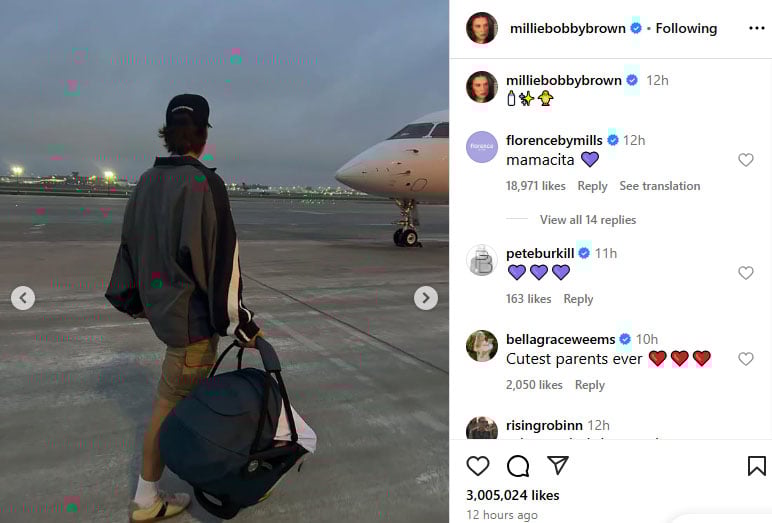Millie Bobby Brown shares the first vision of your adoptive baby