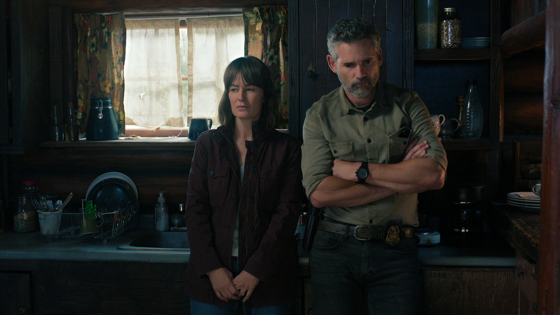 Kyle sits with his ex -wife, Jill, in season 1