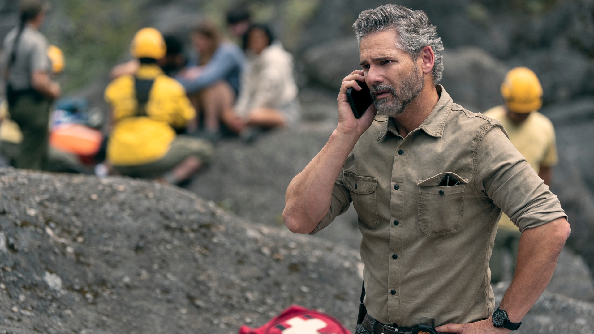 Kyle speaks on the phone in season 1