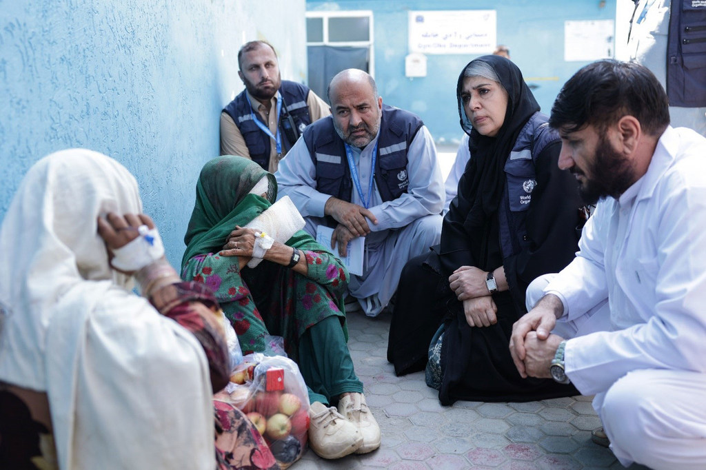 On September 2, 2025, Dr. Abdul Mateen Sahak and his WHO team met two women, at the Asadabad Regional Hospital, in the province of Kunar, who had lost all their relatives in the earthquake, on August 31, 2025. On September 2, 2025, Dr. Abdul Mateen Sahak and his WHO team met two women, at the Asadabad Regional Hospital, in the province of Kunar, who had lost all their relatives in the earthquake, on August 31, 2025.