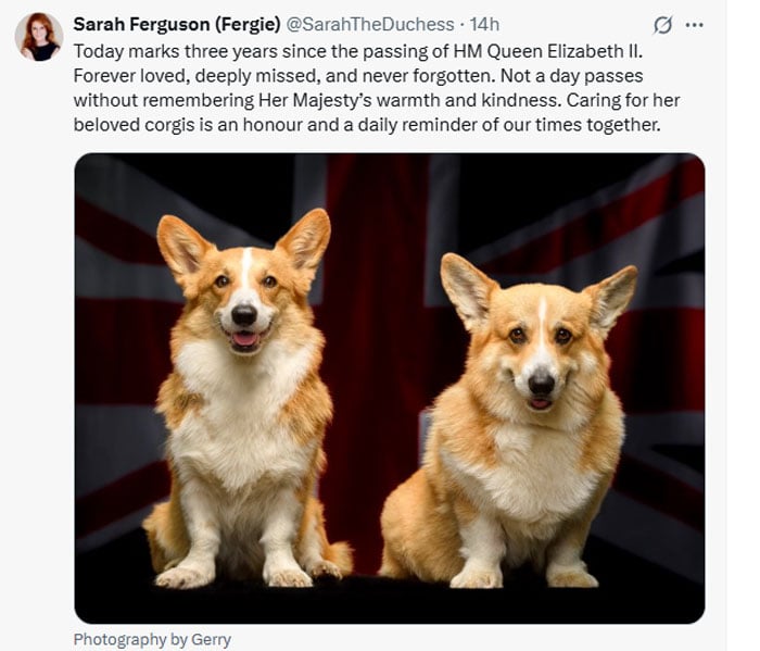 Sarah Ferguson remembers Queen Elizabeth on the third anniversary of death