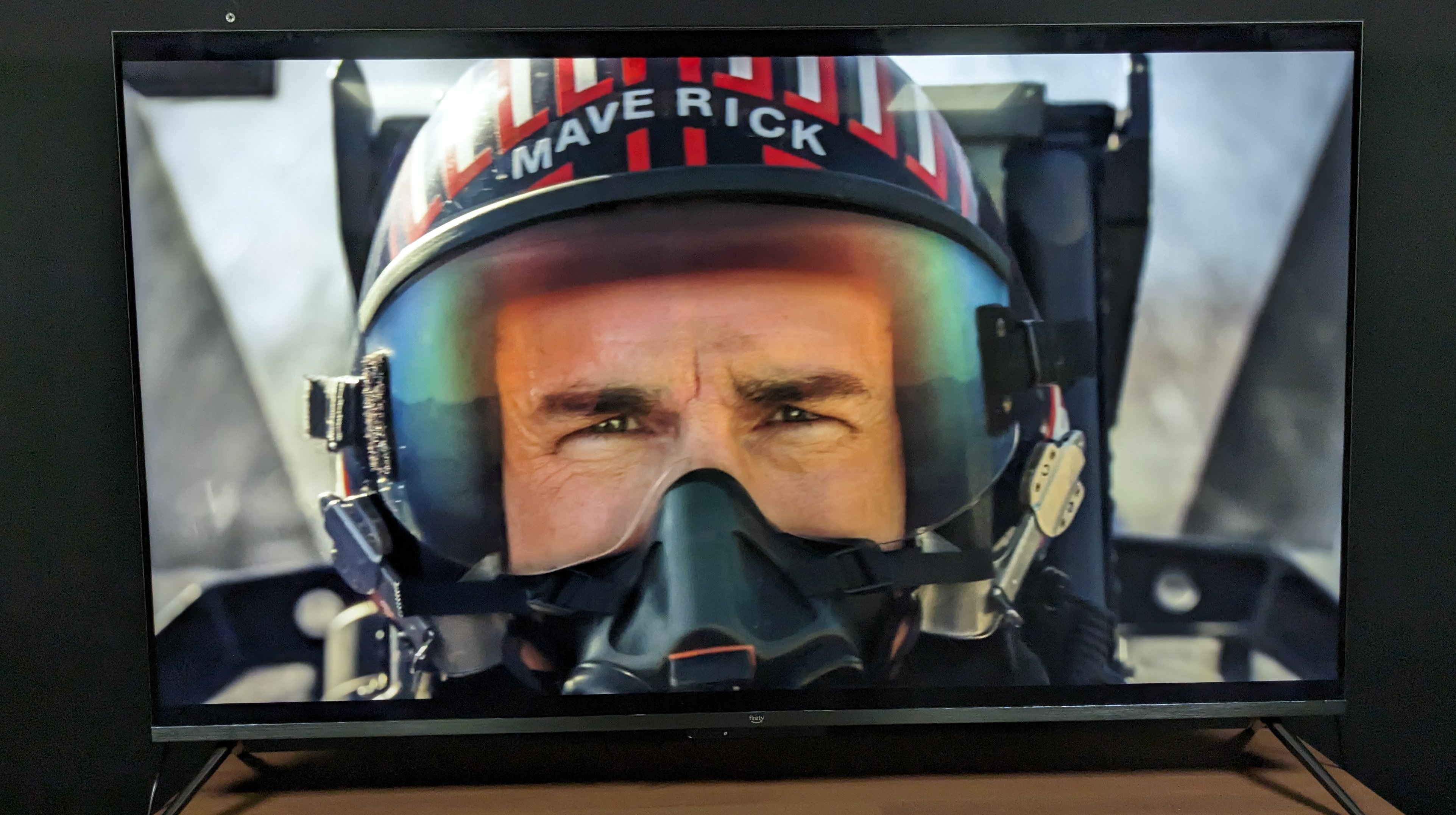 Amazon Omni Qled with Top Gun Maverick on the screen