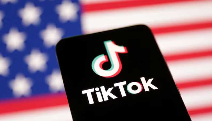 The American flag and the Tiktok logo are seen in this illustration taken on January 8, 2025. - Reuters