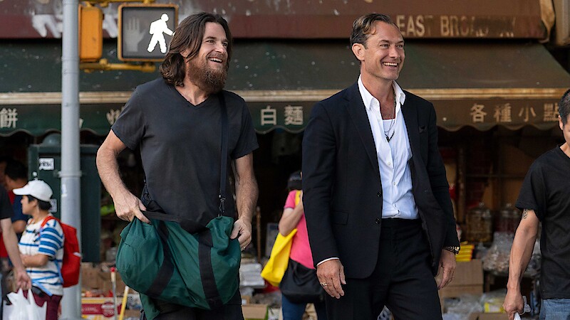 Jason Bateman and Jude Law smiling at Black Rabbit