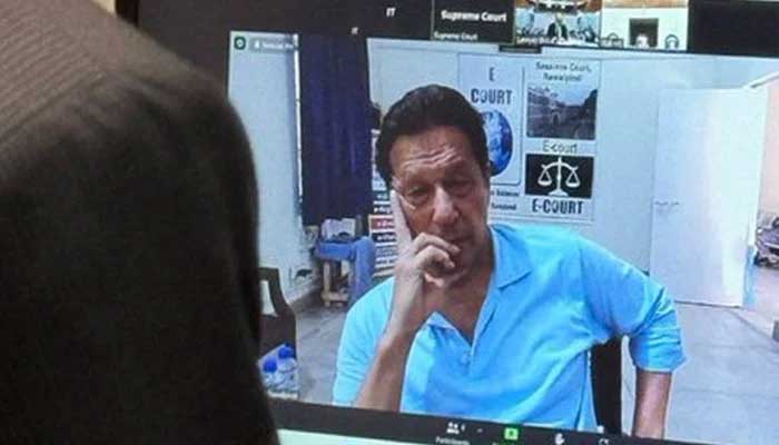 The image published by Pakistan Tehreek-E-Insaf (PTI) shows former Prime Minister Imran Khan during his appearance in the Supreme Court on May 16, 2024.