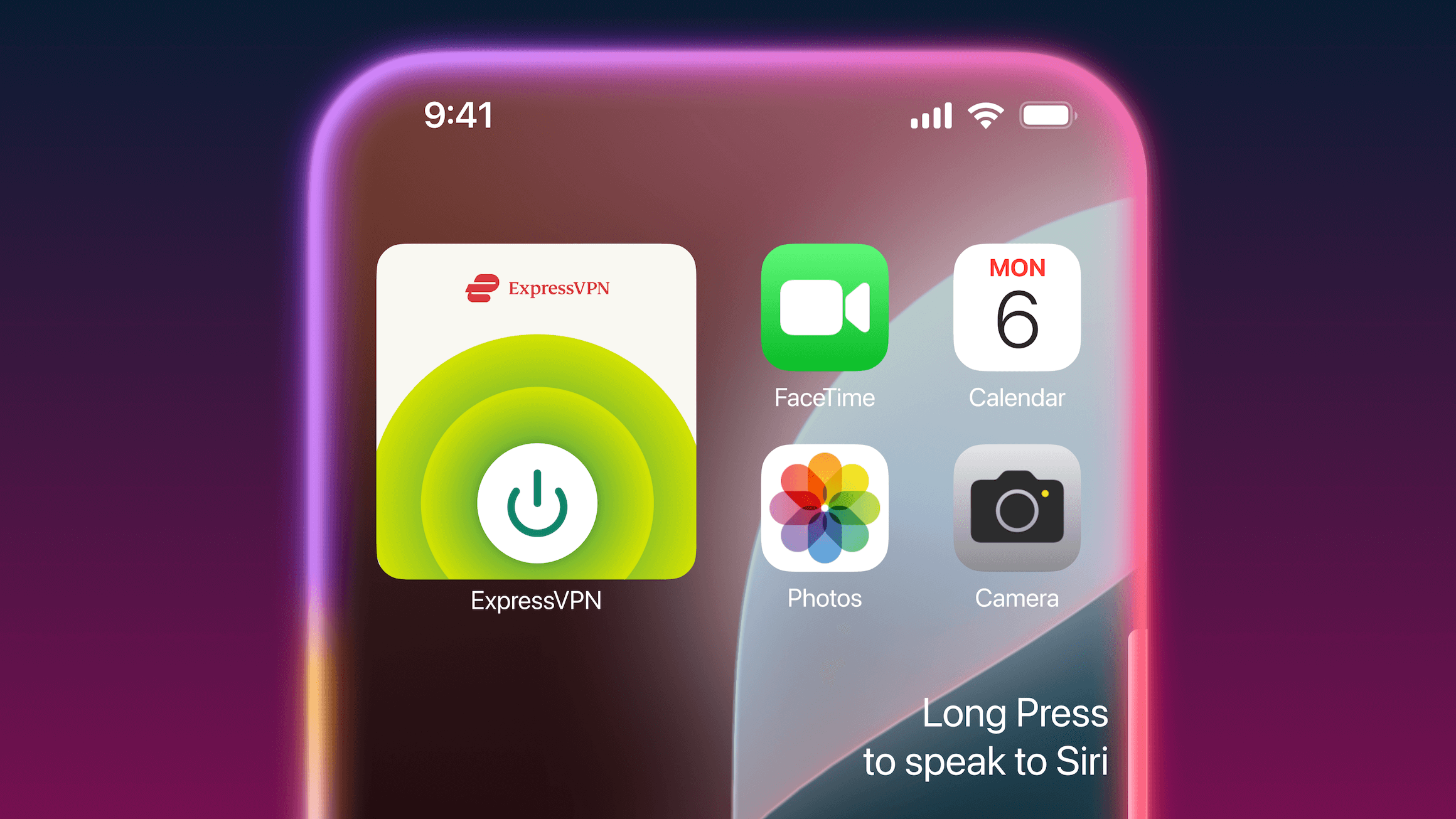 Expressvpn application in the iPhone 'S&SP widget; ndash; Promotional image