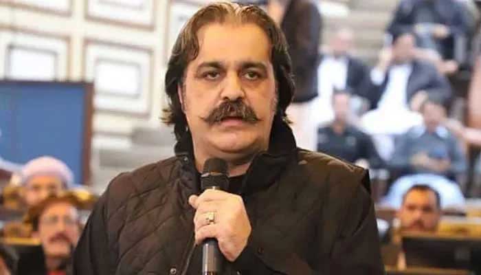 KP CM Ali Amin Gandapur is aimed at the KP Assembly on March 2, 2024. - Facebook@Ali Amin Khan Gandapur/Archive