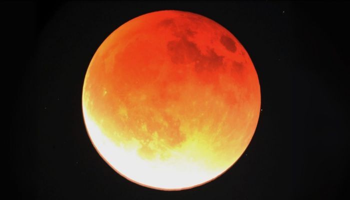 Total lunar eclipse as observed since Quetta on September 7, 2025. - Supparco
