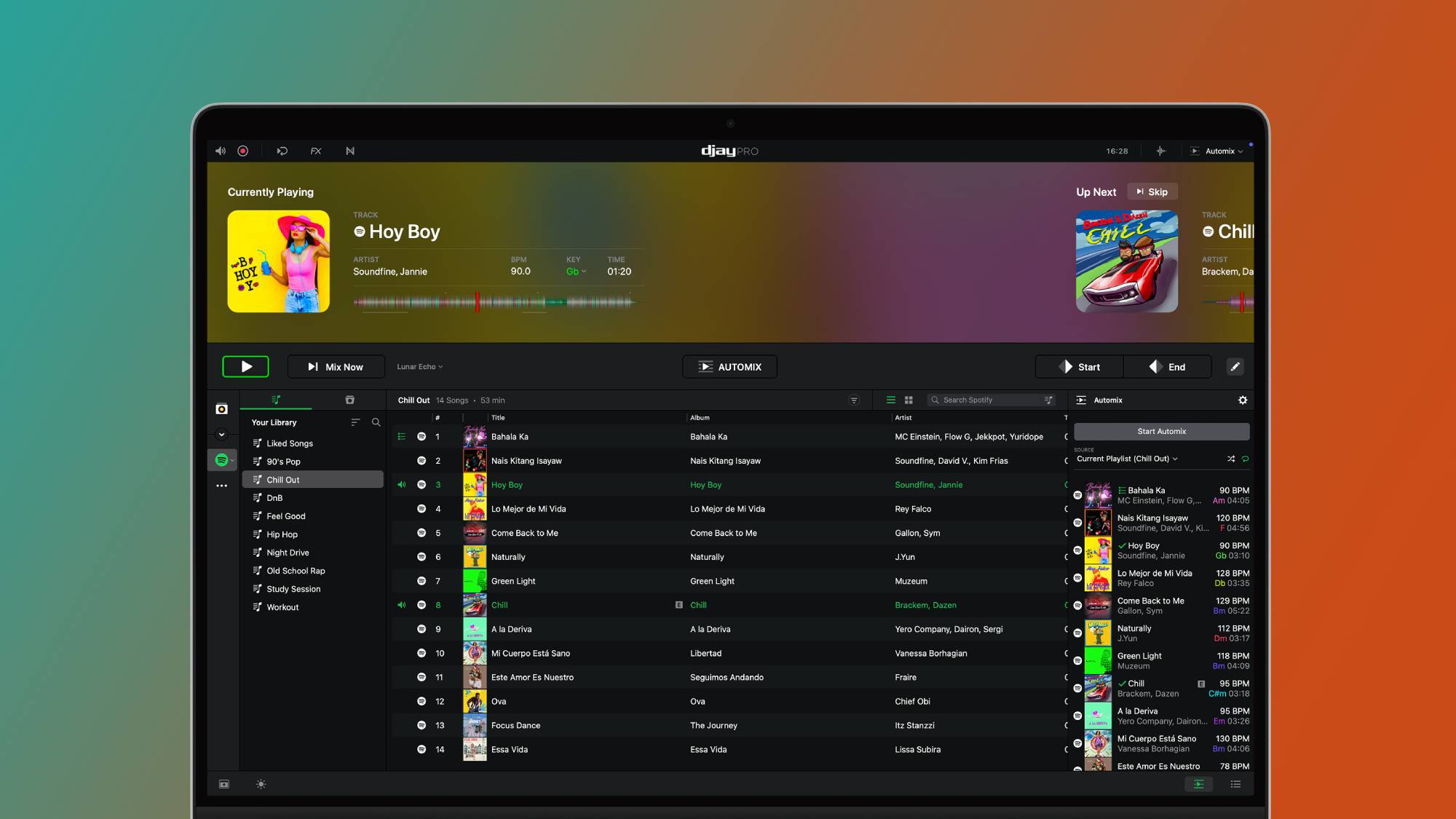 Spotify catalog in the DJAY application