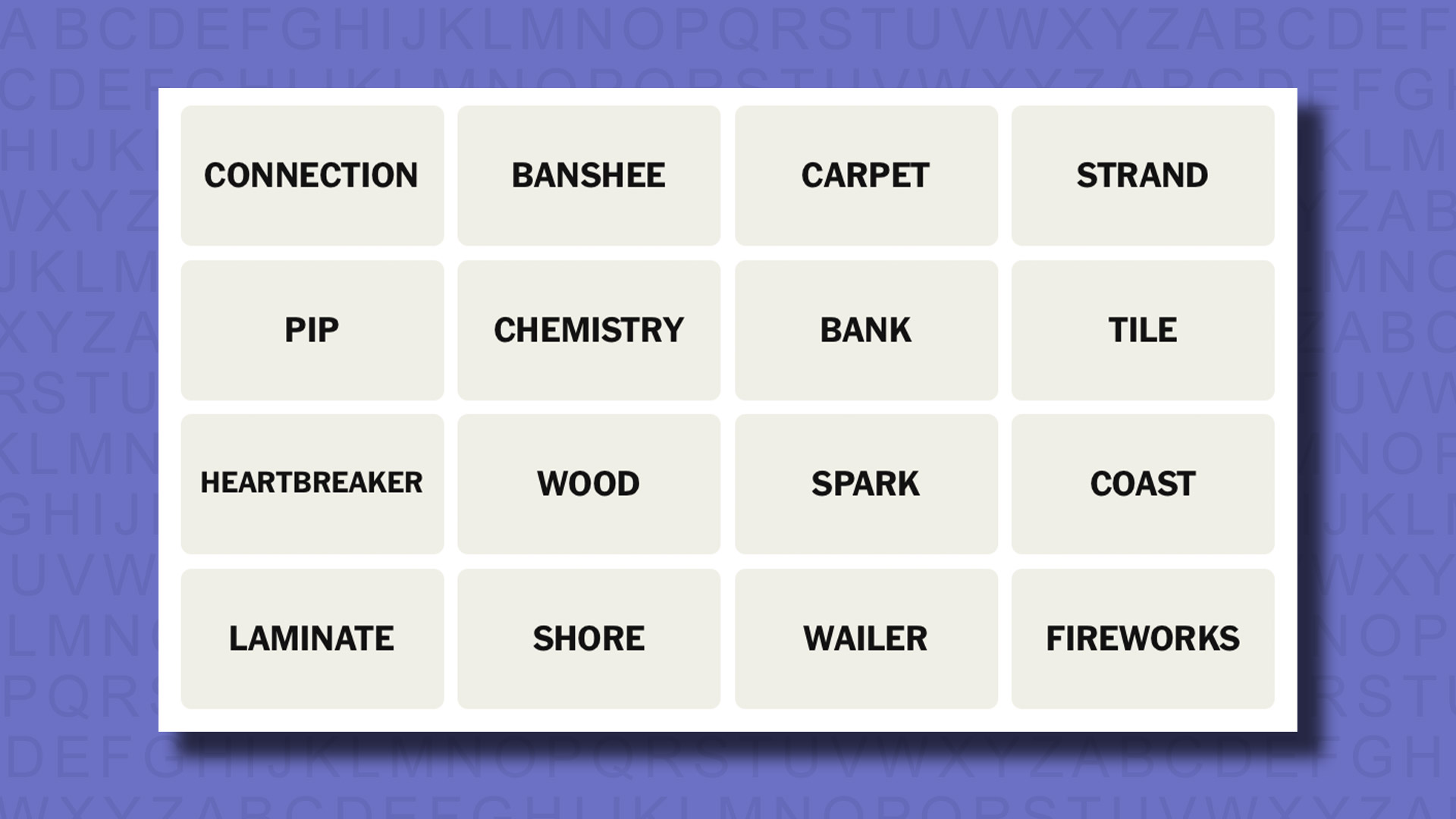 NYT Connections suggests an 827 game on a purple background