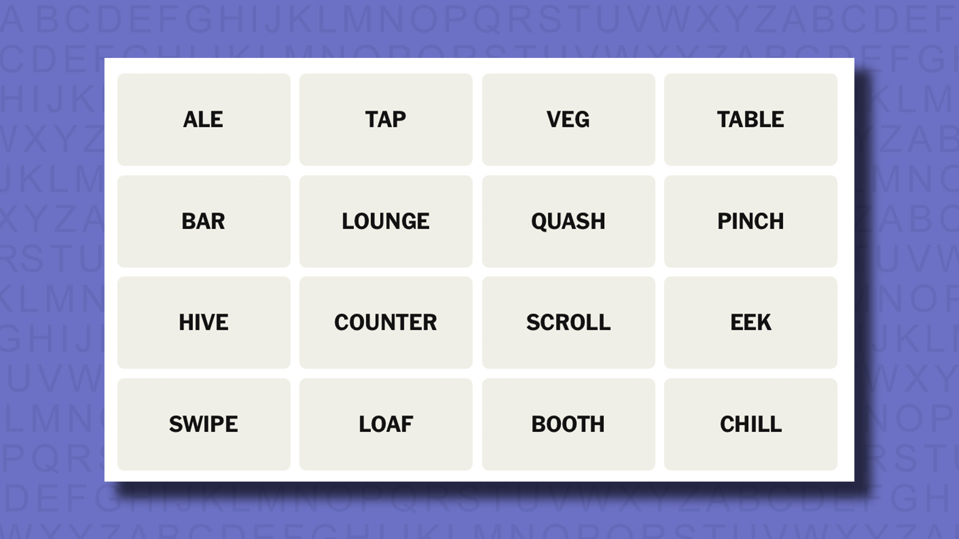 NYT Connections suggests an 833 game on a purple background