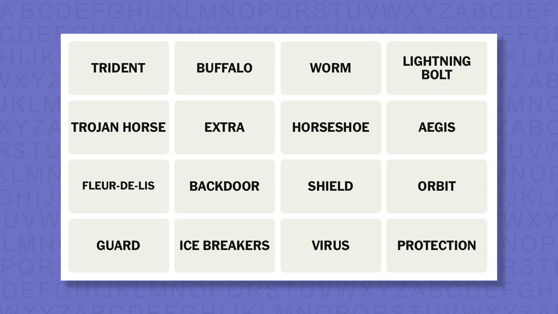 NYT Connections suggests an 840 game on a purple background