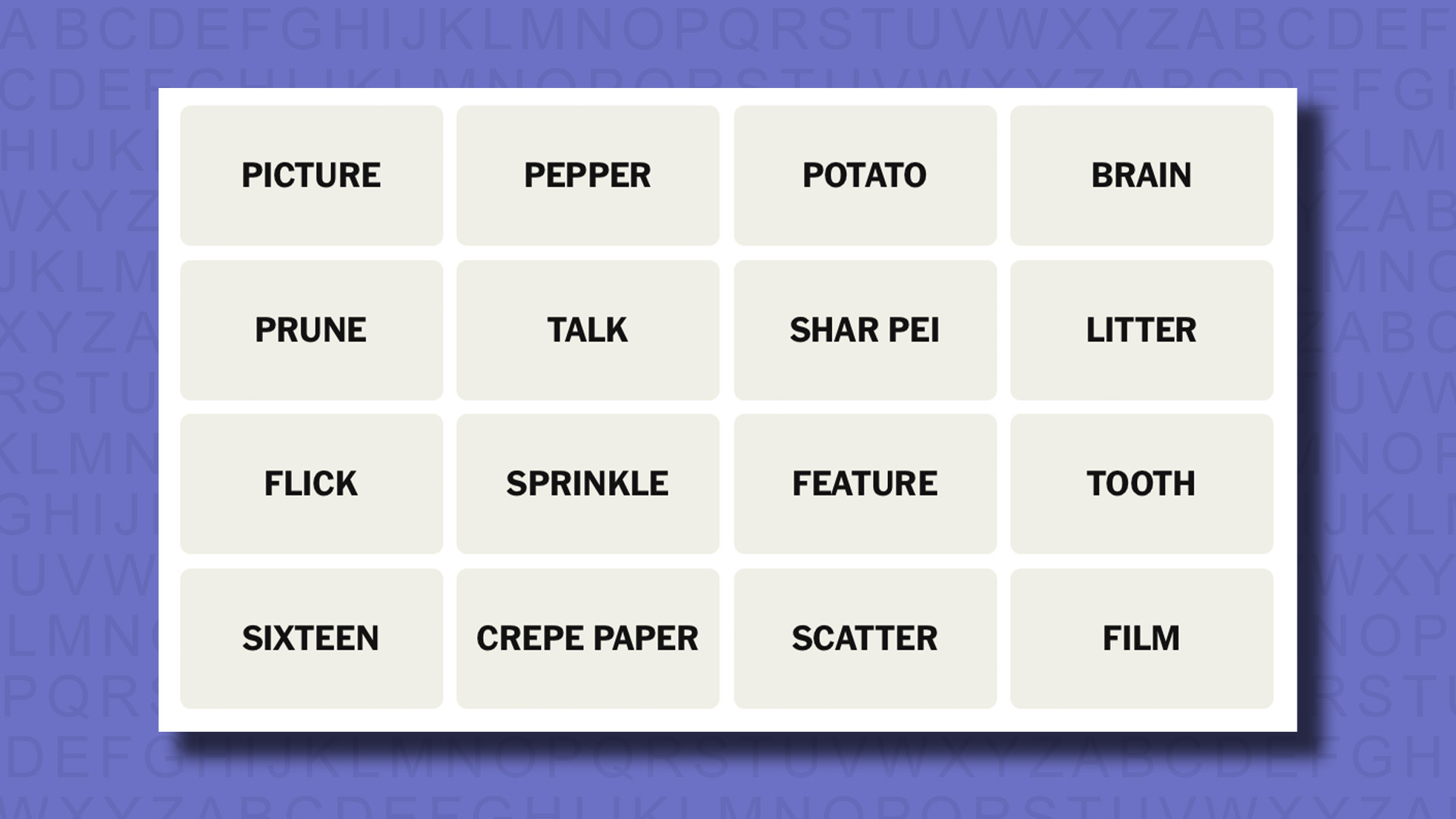 NYT Connections suggests an 836 game on a purple background