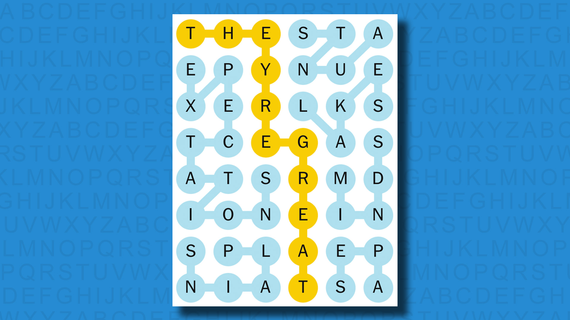 NYT Strands Answers for game 559 on a blue background