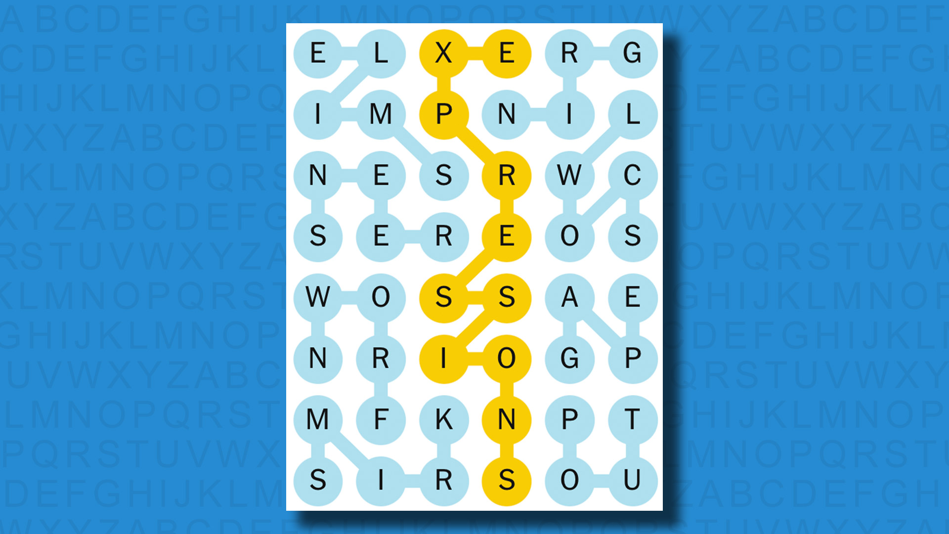 NYT Strands Answers for 570 game on a blue background