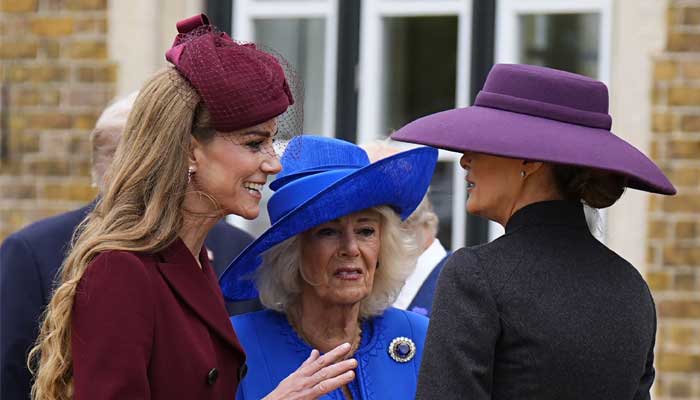 Queen Camilla, Kate Middleton and Melania Trump in Trump Welcome to Windsor Castle