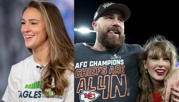 Kylie Kelce reveals why she was silent with Taylor Swifts's commitment news