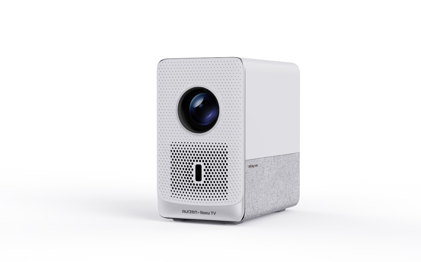 Aurzen Roko TV intelligent projector photo on a white background
