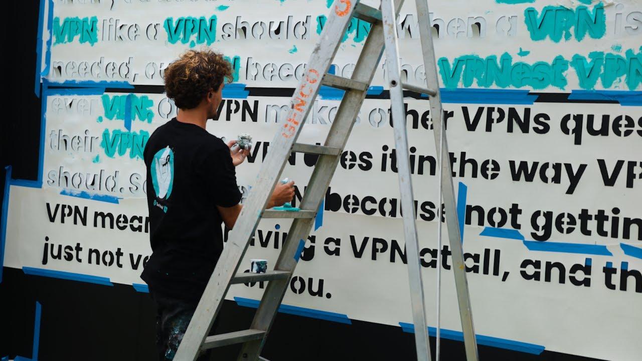 We paint the most ridiculous vpn announcement in the world - YouTube