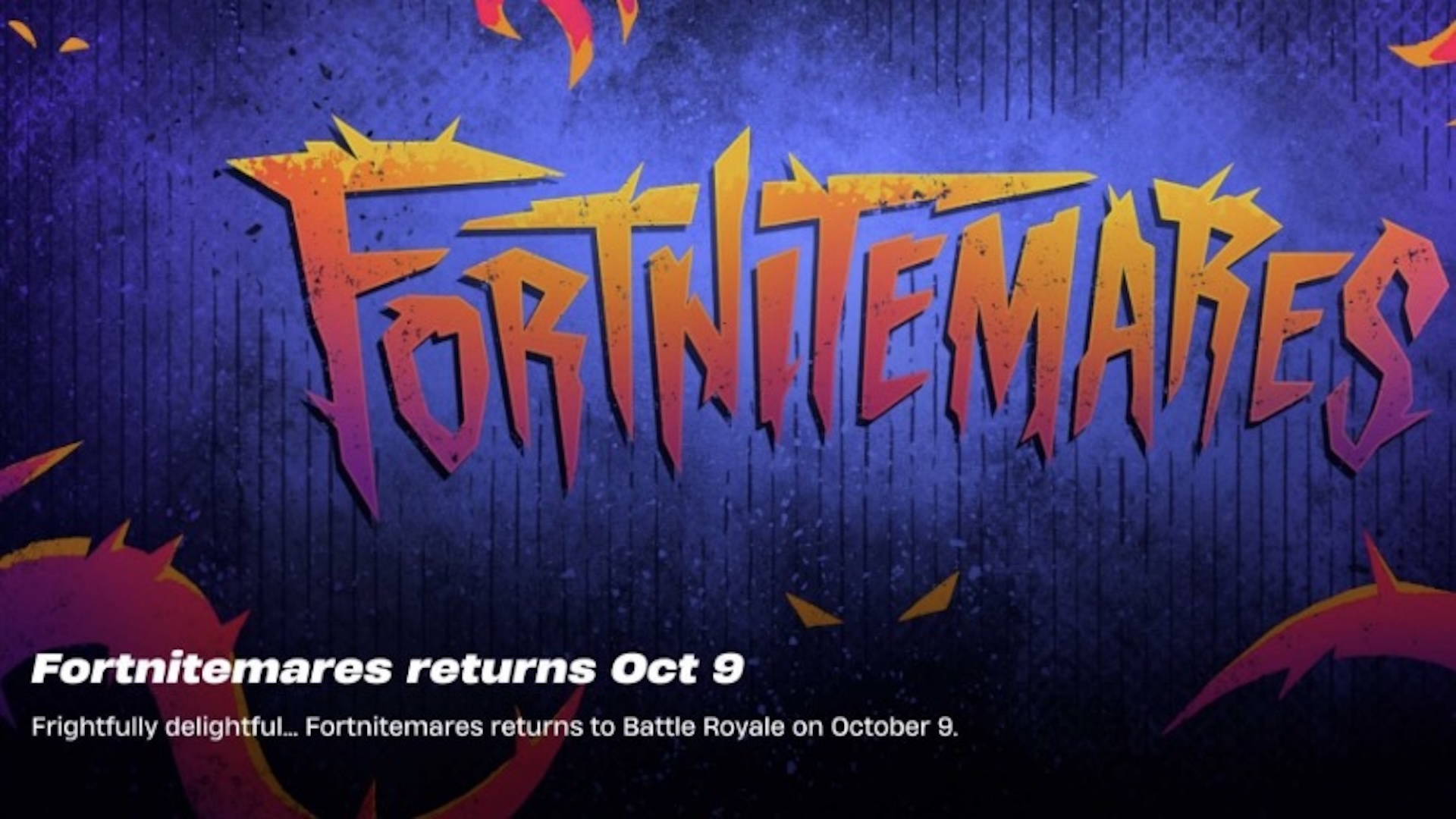 Fortnitemares returns on October 9