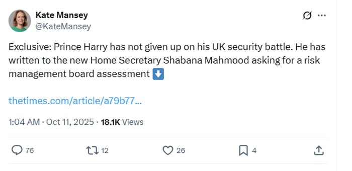 Prince Harry takes another big step for security in the United Kingdom