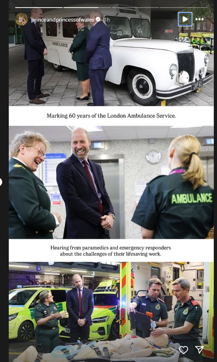 Prince William celebrates 60 years of the London Ambulance Service