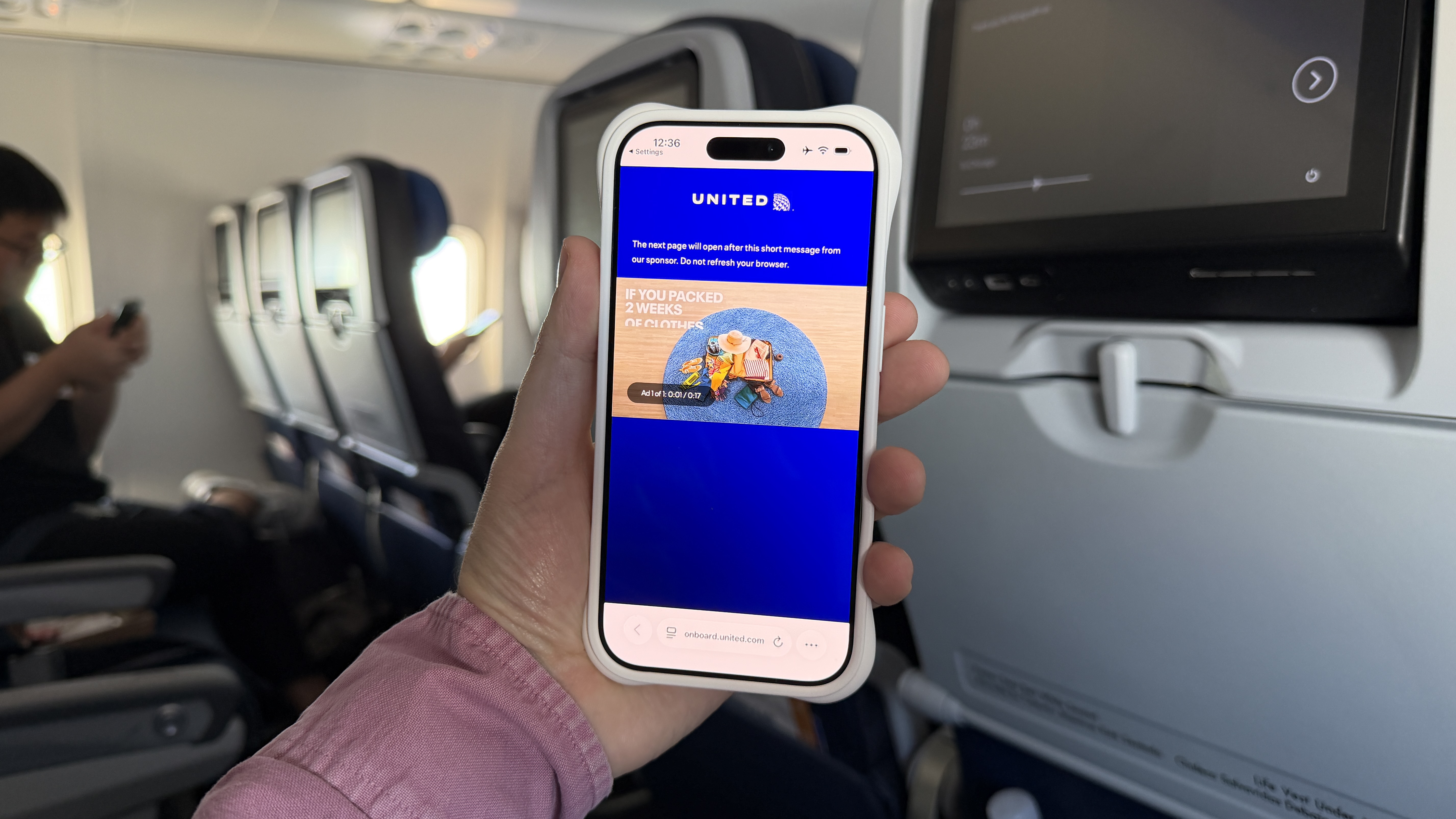 Starlink speed test on United