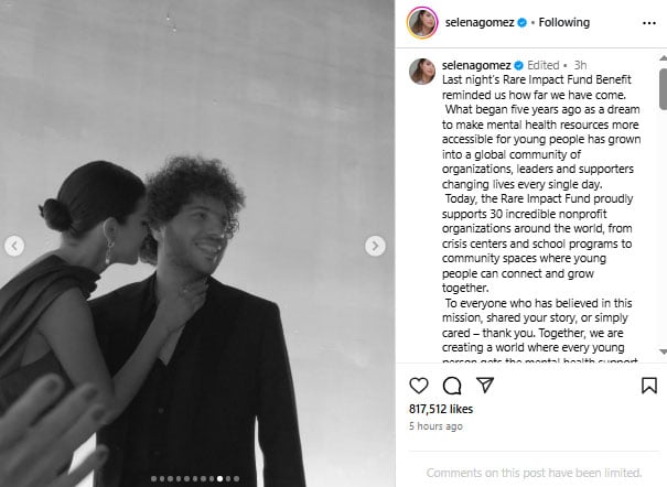 Selena Gomez shares sweet moment with husband Benny Blanco as she marks major milestone