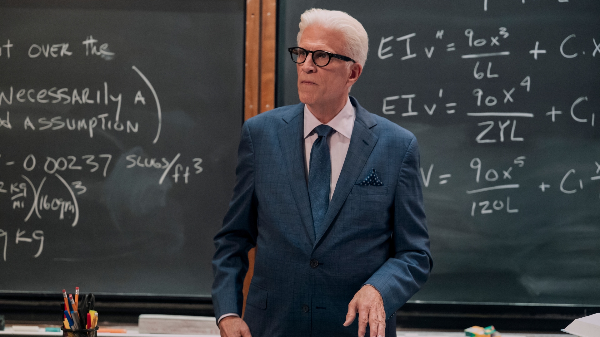 Charles teaches a class in A Man on the Inside season 2