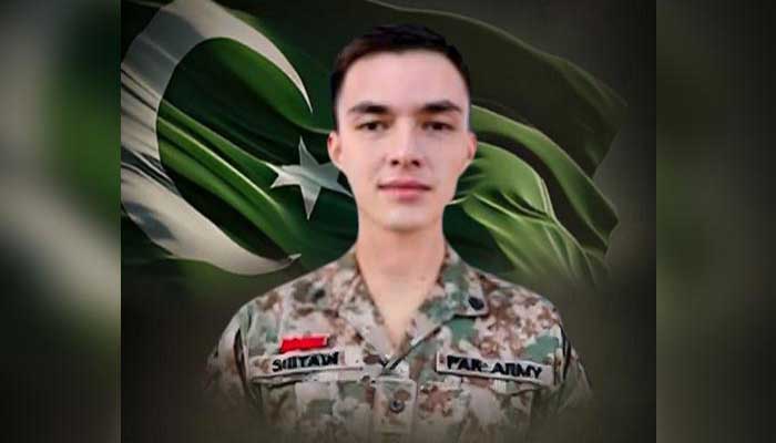 An undated image of major martyr Sibtain Haider. — ISPR